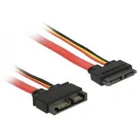 DeLOCK Cable SATA Slimline male > female, 0,3 m, Uros/naaras, Musta (84374)