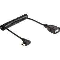 DeLOCK 83354, 0,5 m, Micro-USB B, USB A, USB 2.0, Uros/naaras, Musta