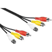 Pro RCA (Cinch) x3 - RCA (Cinch) x3 cable 5m black (50383)