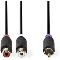 Nedis RCA uros - 2x RCA naaras subwooferkaapeli