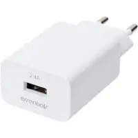 24hShop Wall charger 12w, 1x usb-a, white