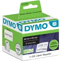 Dymo Label Ship/naming 54x101 perm white(220)
