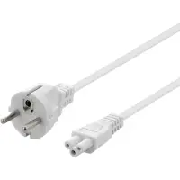 Deltaco – Laitekaapeli, suora CEE 7/7 - suora IEC C5, 0,5m, 3X0.75mm2 (DEL-109C-50V)