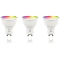 Deltaco – SMART HOME RGB-älylamppu, 3kpl, GU10, Wi-Fi, 2,4GHz, 5W, 470lm (SH-LGU10RGB-3P)