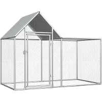 vidaXL Kanahäkki 2x1x1,5 m galvanoitu teräs