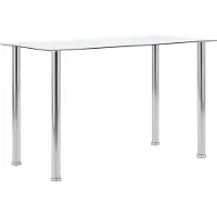 vidaXL Ruokapöytä läpinäkyvä 120x60x75 cm karkaistu lasi