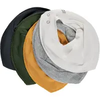 Pippi Bandana Bib - Solid (5-Pack) - Multi/patterned - ONE SIZE
