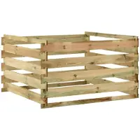vidaXL Puutarhan komposti 120x120x70 cm kyllästetty mänty