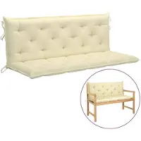 vidaXL Keinutyyny, 150 cm, ruskea