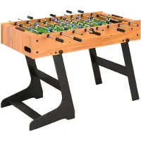 vidaXL Kokoontaittuva jalkapallopöytä 121x61x80 cm vaaleanruskea
