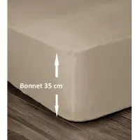 Lovely Home Beige Fitted Bottom Sheet 180 x 200