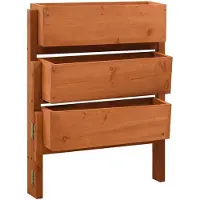 vidaXL Taitettava kukkalaatikko oranssi 60x14x75 cm täysi kuusi