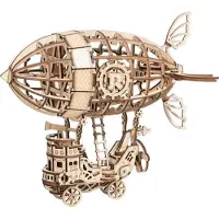 Robotime Airship 3d Puzzle Kultainen