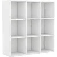 vidaXL Kirjahylly valkoinen 98x30x98 cm lastulevy