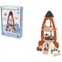 Tender Toys Puulelu - TENDER LEAF TOYS - Avaruusraketti - Monivärinen - Heveapuu - 3 astronauttia ja tarvikkeet