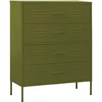 vidaXL Lipasto oliivinvihreä 80x35x101,5 cm teräs