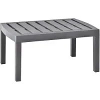 vidaXL Puutarhapöytä mokka 78x55x38 cm muovi