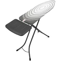 Brabantia Silityslauta Koko B Solid Höyryasemapidikkeellä, musta raami 25mm 124x38 cm Titan Oval