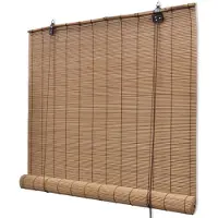 vidaXL Bambuiset rullaverhot 120 x 160 cm, Ruskea