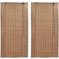 vidaXL Bambu rullaverhot 2kpl ruskea 120 x 220 cm