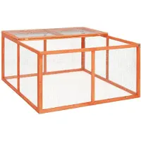 vidaXL Kaninkoppi 124x120x60 cm täysi kuusi, Ruda