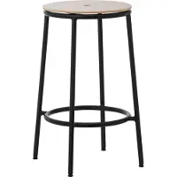 Normann Copenhagen Circa baarijakkara, 65 cm, musta teräs - tammi
