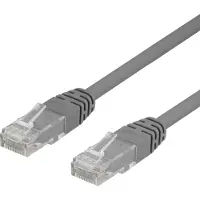 Deltaco – U/UTP Cat6 laitekaapeli, LSZH, 0,3m, harmaa (TP-603)