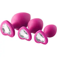 Dream Toys Dreamtoys Flirts Gem Stone 3-osainen anaaliplugisetti Pinkki 3 pcs