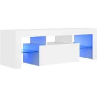 vidaXL TV-taso LED-valaistuksella valkoinen 120x35x40 cm