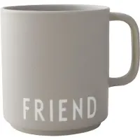 Design Letters Vip Favourite Cup With Handle - Grey - 25 CL