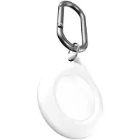 KEYBUDZ Secure Dock, AirTag -karabiini, Valkoinen (2kpl)
