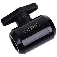Alphacool Eiszapfen 2-suuntainen palloventtiili, G1/4, musta