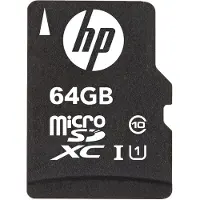 HP – SDU64GBXC10HP-EF, 64 GB, MicroSDXC, Luokka 10, UHS-I, Class 1 (U1), Musta