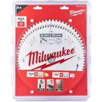 Milwaukee Katkaisuterä puulle 4932479576; 254x30 mm; Z60; Z80; 2 kpl.