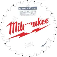 Milwaukee Pyörösahan terä - - 4932471300 - 24 hammasta - 1.6x190mm - PTFE-epäpuhtaus