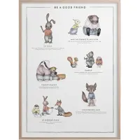 Kunskapstavlan® Be A Good Friend - På Engelska - Multi/patterned - 30X40CM