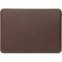 Decoded MacBook Pro 14" Leather Frame Sleeve Chocolate Brown
