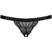 Obsessive Haarattomat Pitsistringit - Musta - L/XL