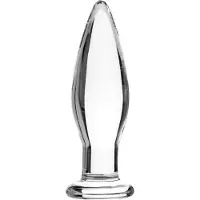 Sinful BumBum Keskikokoinen Lasinen Anustappi 12 cm - Clear