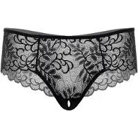 Daring Intimates Ella kauniit haaroista avoimet pikkuhousut Musta S/M