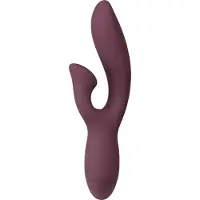 Amaysin Curvy Rechargeable Rabbit Vibrator - Burgundy - ONE SIZE