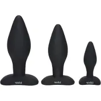 Sinful BumBum Silikoninen Anustappisetti - Black