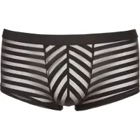 Svenjoyment Underwear - Läpinäkyvät, raidalliset bokserit (musta)