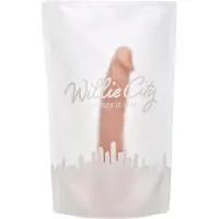 Willie City Aidonkaltainen Imukuppidildo 23 cm - Vaalea iho