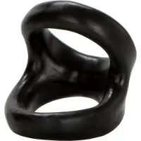 Calexotics Snug Tugger Tuplapenisrengas - Musta