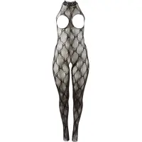 NO:XQSE Halterneck Catsuit - Musta - Queen size