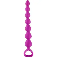 Baseks Silicone Anal Chain - Pink - ONE SIZE