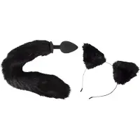 Bad Kitty - kissa-aiheinen anustappisetti - (musta)