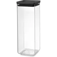 Brabantia TASTY+ neliö säilytyspurkki 2,5 L Tummanharmaa