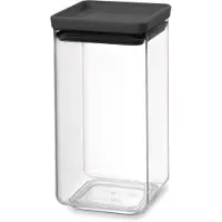 Brabantia TASTY+ neliö säilytyspurkki 1,6 L Tummanharmaa